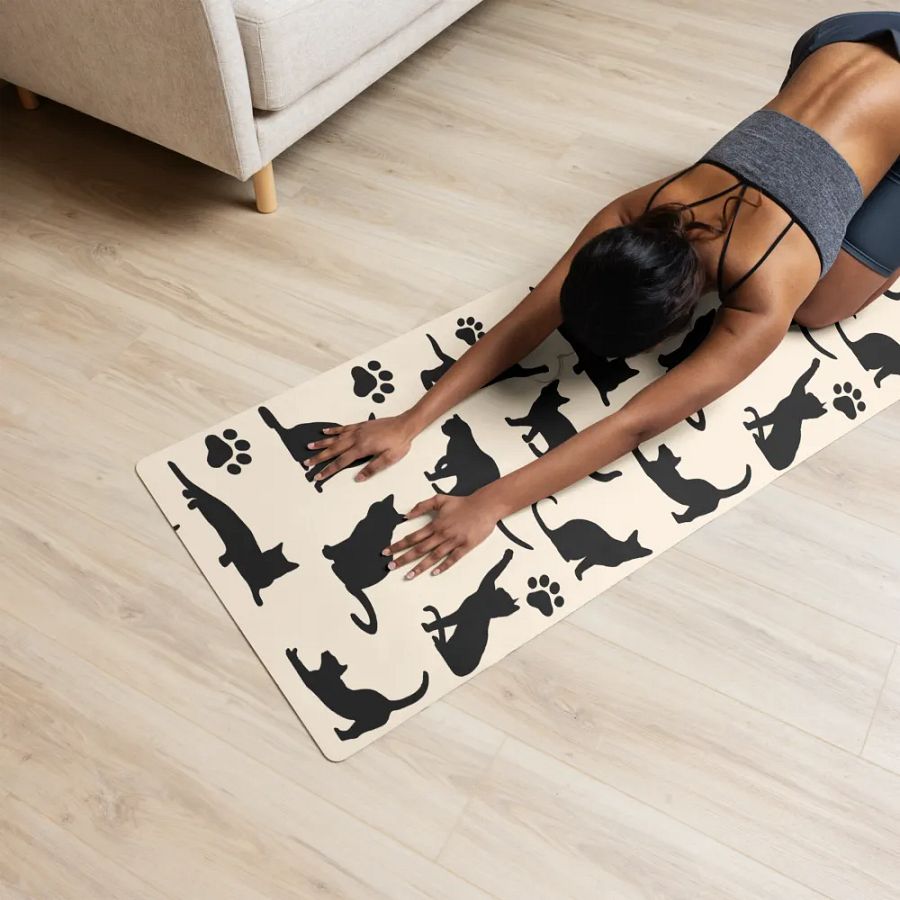 Cat Silhouette Yoga Mat: Perfect for Cat Lovers and Yoga Enthusiasts product image (12)