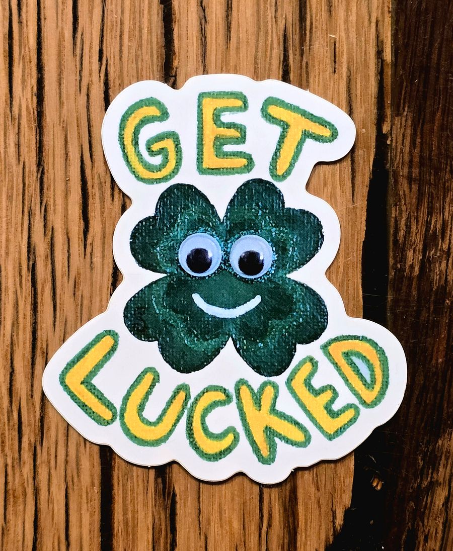 Get Lucked Shamrock Die-Cut Stickers product image (1)