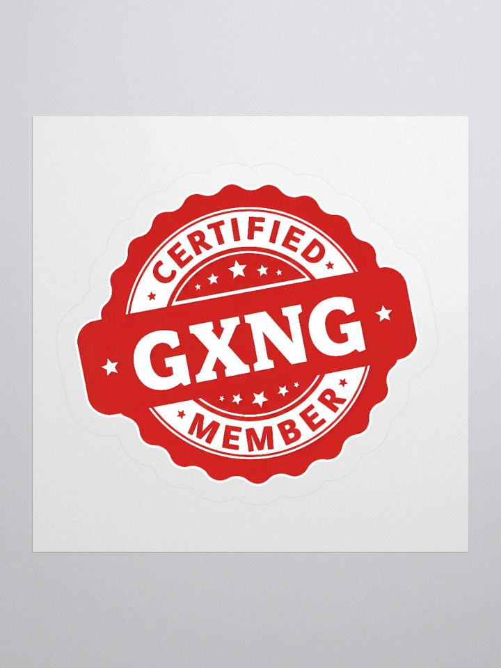 Certified GXNG Member Sticker product image (1)