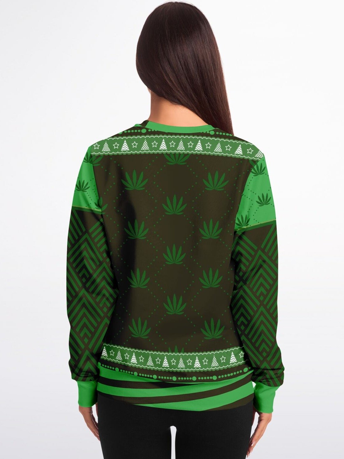“Merry W**dmas” Funny Santa Christmas Sweatshirt | 420 Holiday Party Jumper | Unisex W**d Xmas Ugly Sweater product image (4)