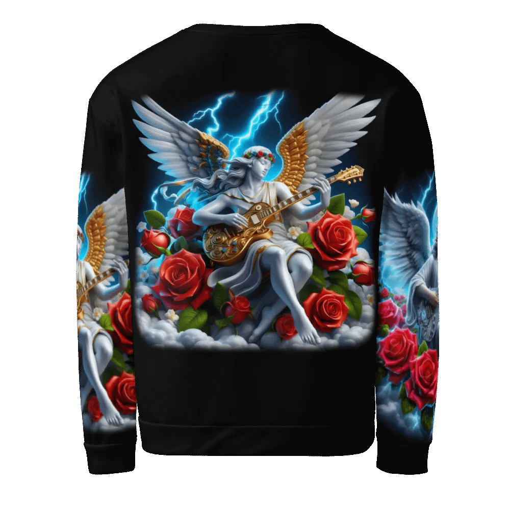 Angels making Music with a Guitar - All-Over Unisex Sweatshirt #20 product image (3)