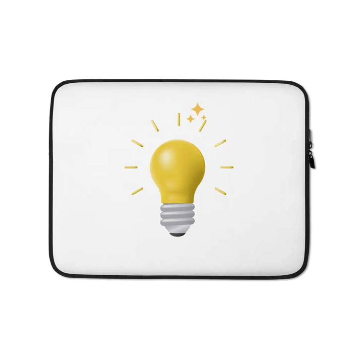 Glowing Lightbulb Laptop Sleeve product image (1)