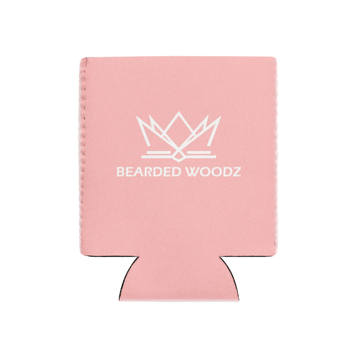 Coozie Can Cooler (Design: Bearded Woodz) Pink product image (1)