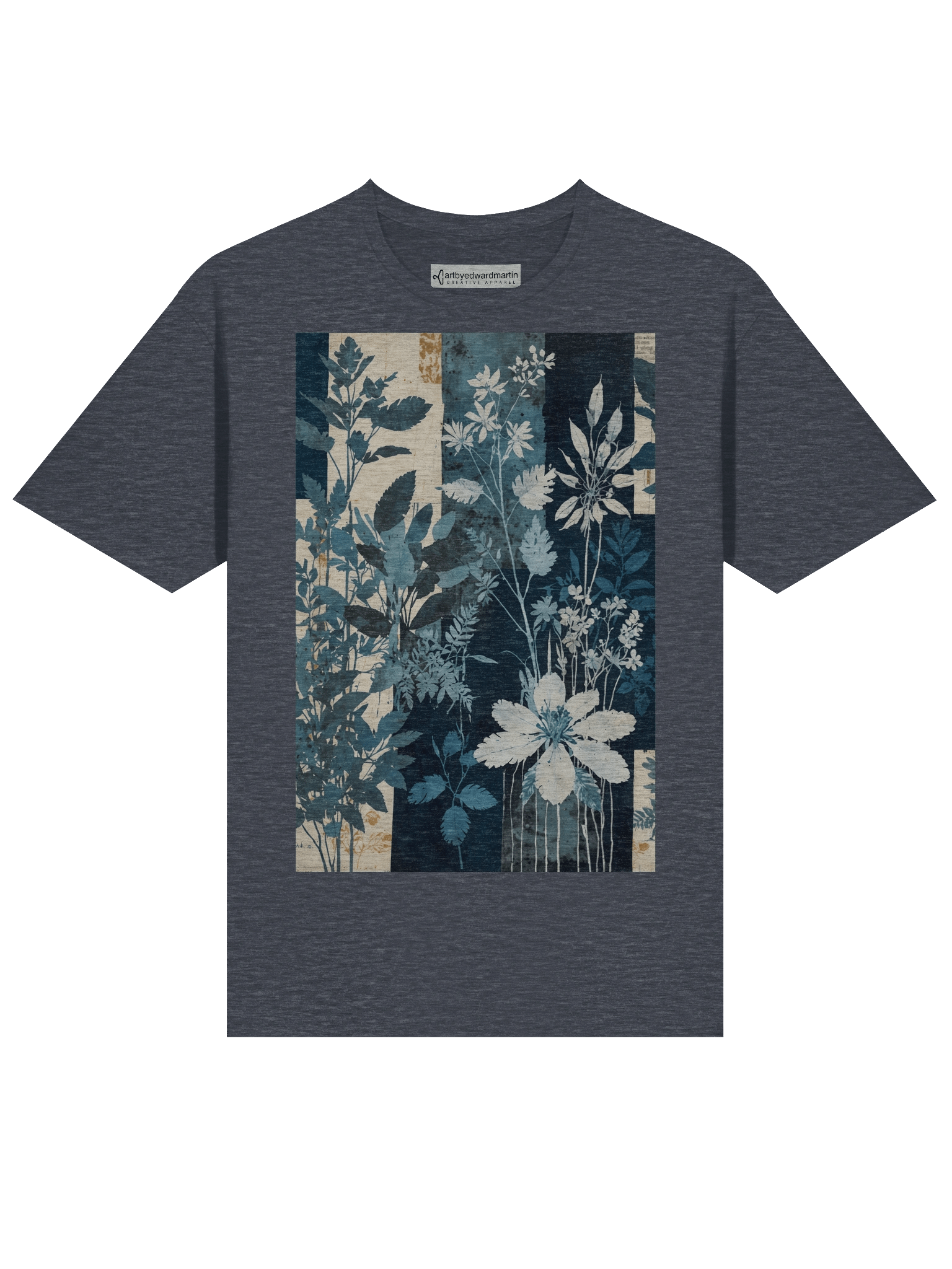 Botanical Cyanotype Design T-Shirt product image (32)
