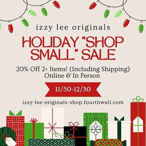 Starting today, November 30th - get 20% off 2 or more items (including shipping) when you shop online! Or come see me at one ...