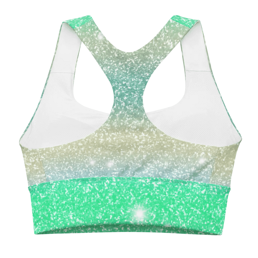 Glitter Unicorn Texture Design Longline Sports Bra - 1 product image (2)