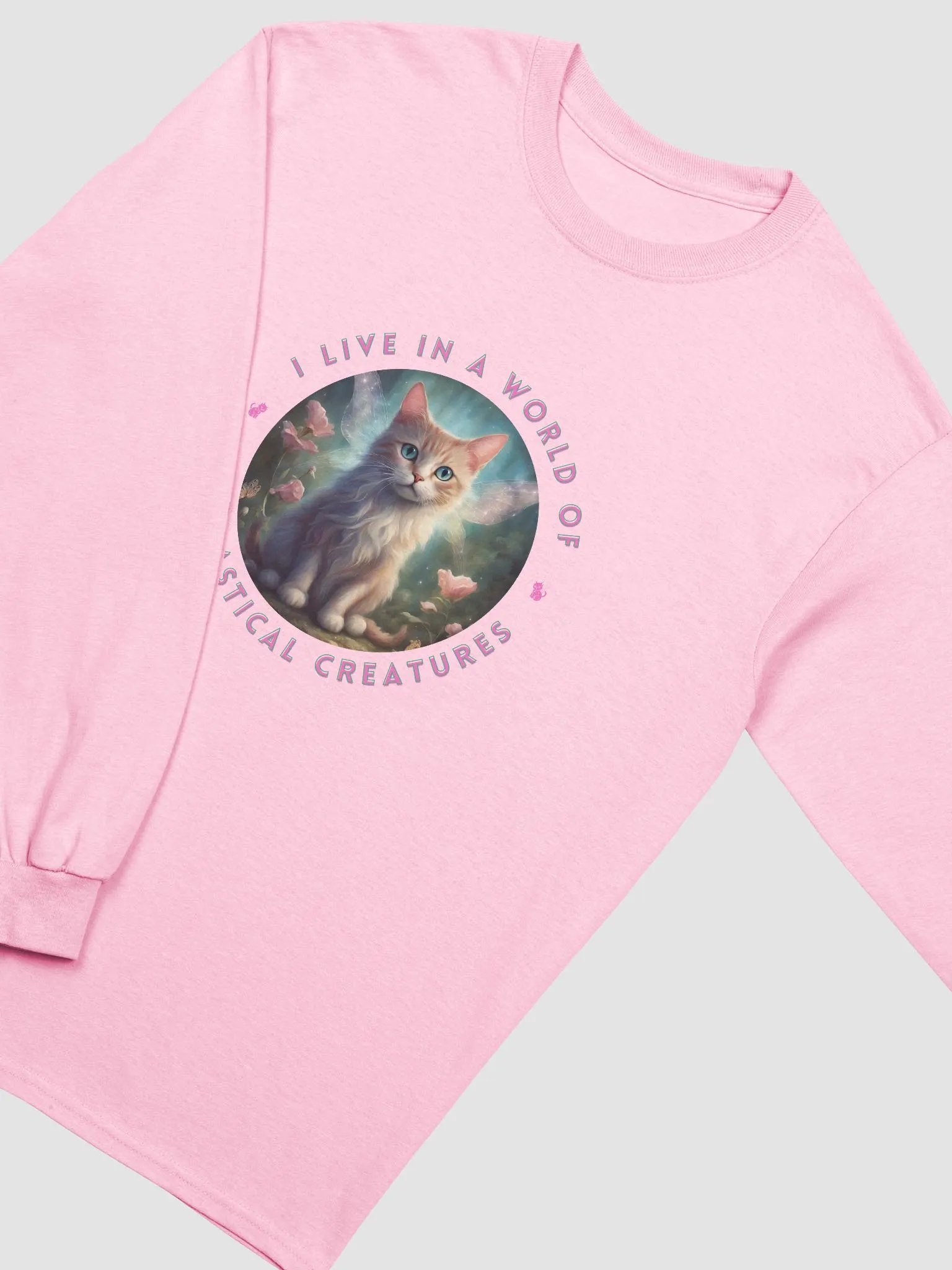 I Live in a World of Fantastical Creatures Kitten T-shirt product image (15)