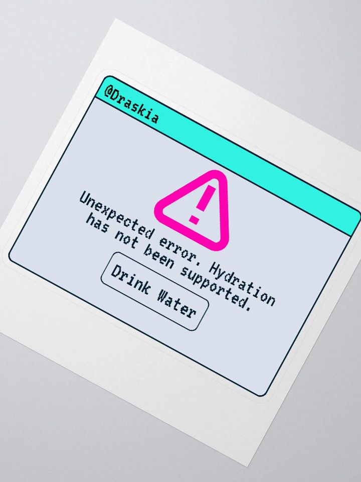 Hydration Error Sticker - March Sticker Club Exclusive product image (2)