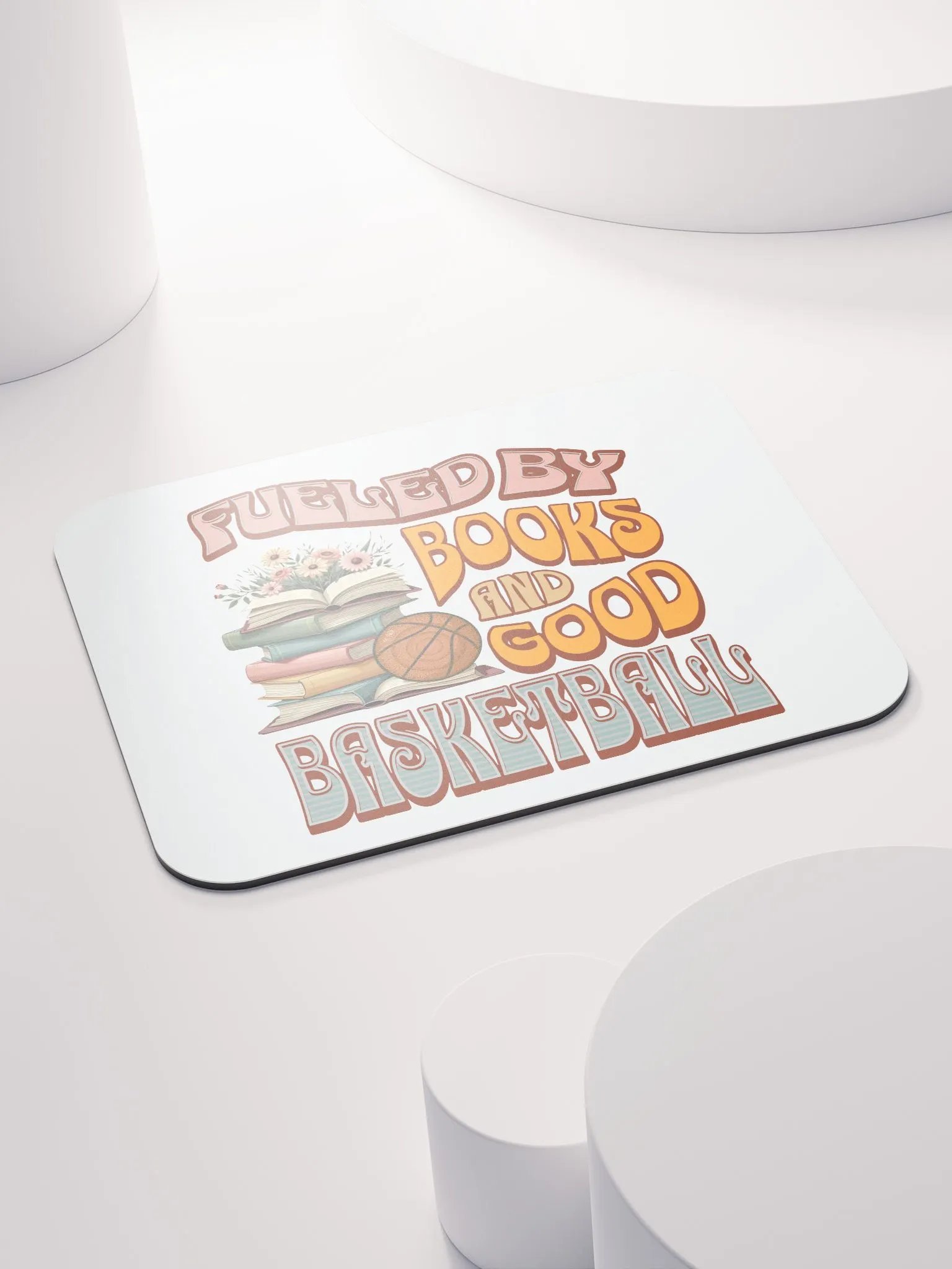 Fueled By Books And Good Basketball Literary Hoops Mouse Pad product image (4)