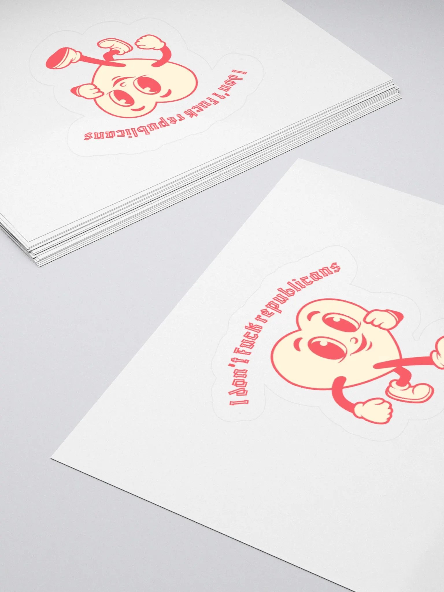 I don't fuck republicans Sticker product image (4)