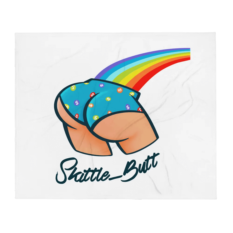 Rainbow Skittle Butt Throw Blanket product image (2)