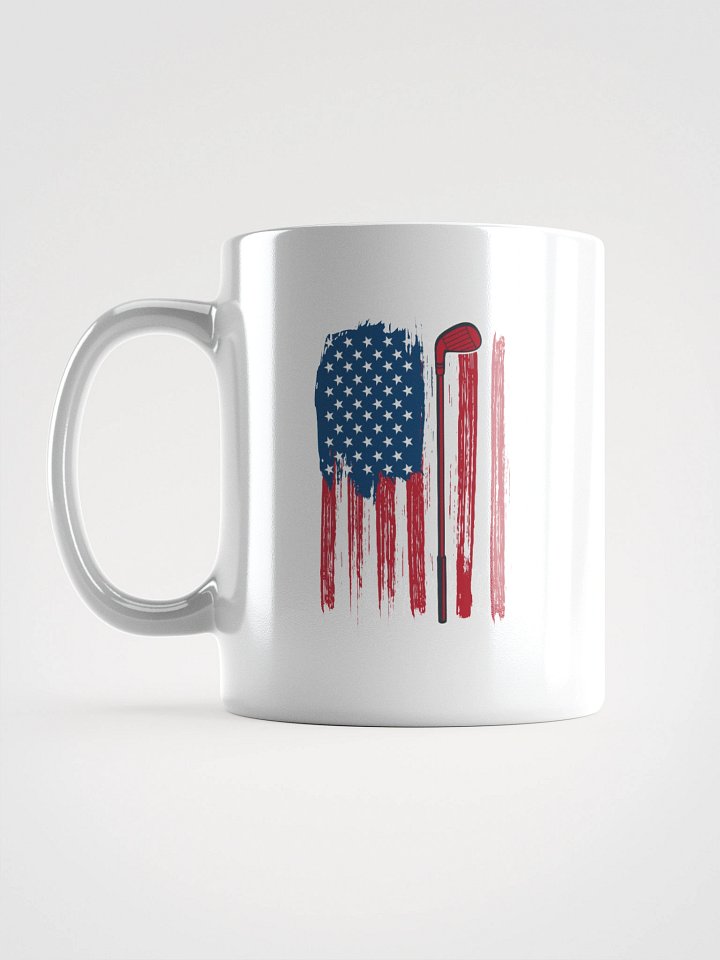 USA Flag Golfing Patriotic Swing Mug product image (1)