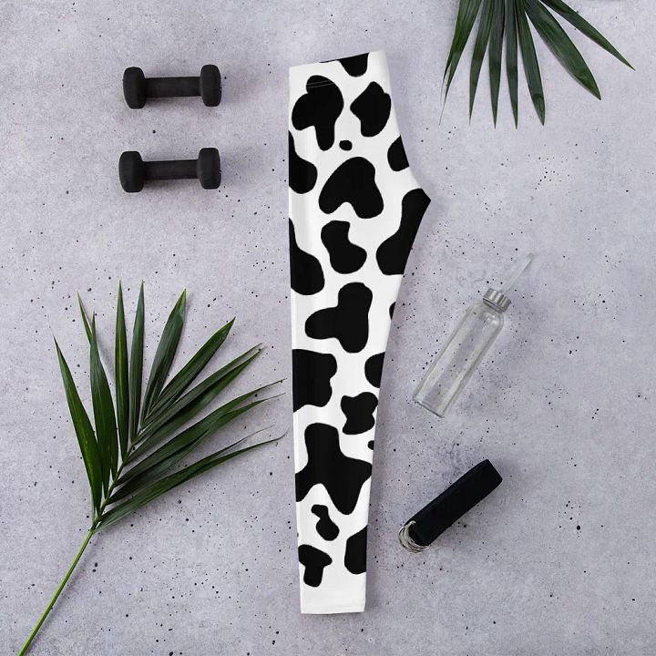 Chic Cow Print Leggings – Trendy & Comfortable for Every Occasion product image (2)