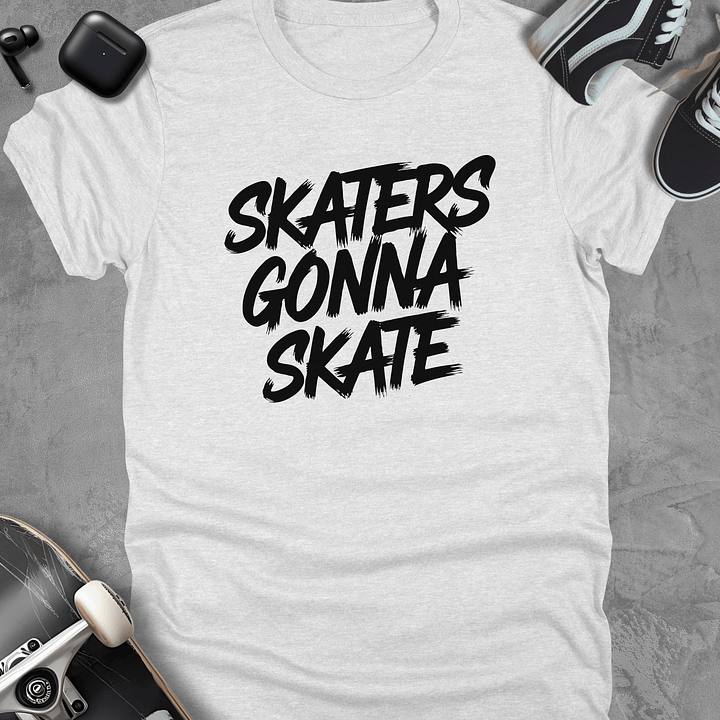 Skaters gonna skate (Black), Skateboarding t-shirt, Unisex product image (3)