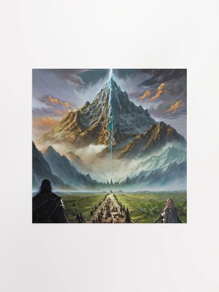 Mystical Mountain Journey Lord Of The Rings Anime Concept Art Poster product image (4)