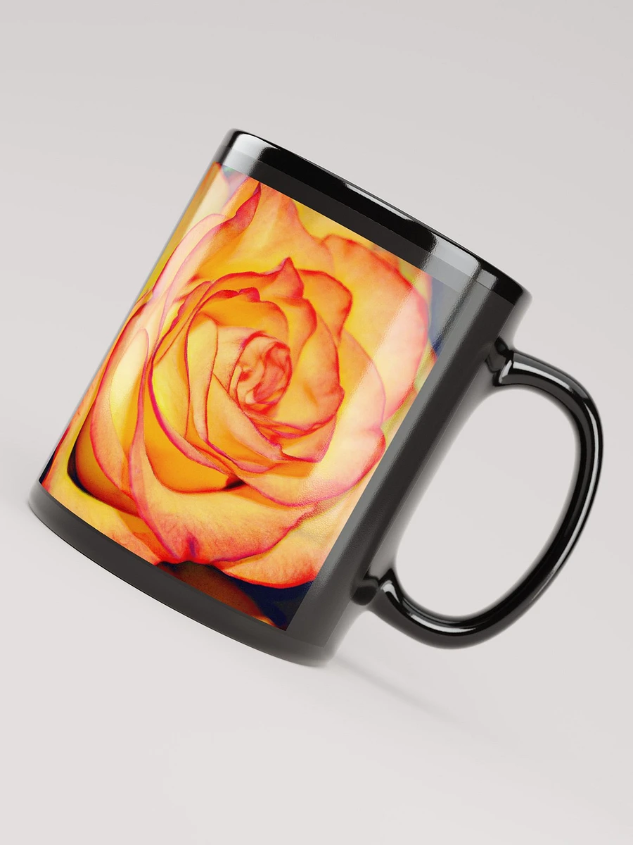Bright Orange Rose Black Coffee Mug product image (7)