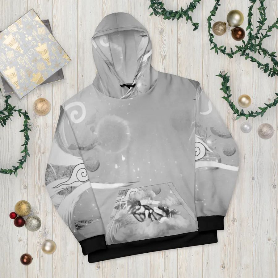 President Tubs all Custom All Over Hoodie B&W product image (10)