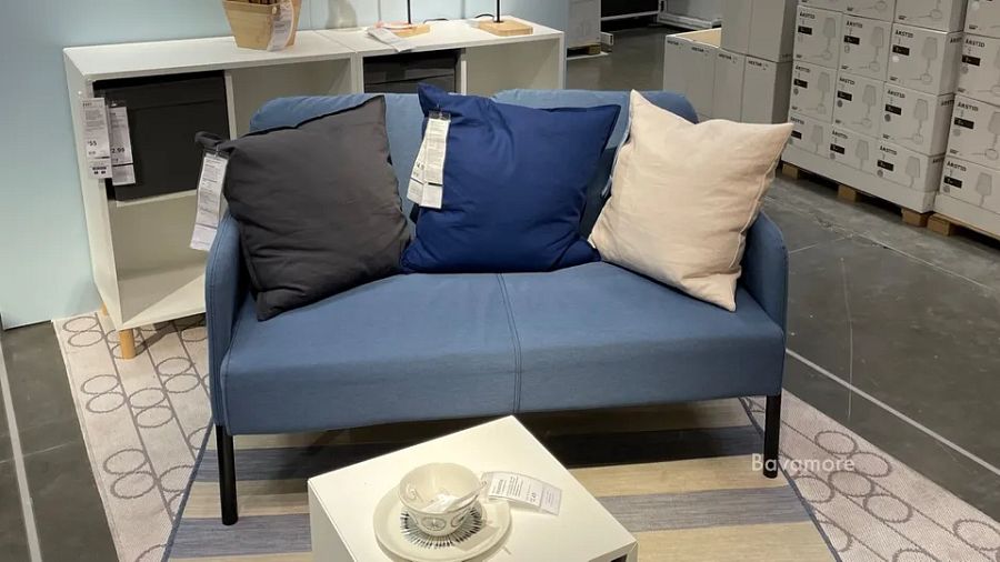 Ikea GLOSTAD Loveseat, Knisa medium blue BRAND NEW 204.888.20 (LOVESEAT ONLY) product image (4)