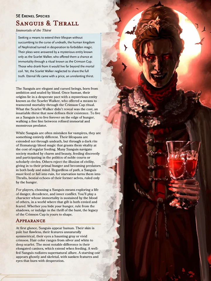 Sanguis | 5E Species product image (2)