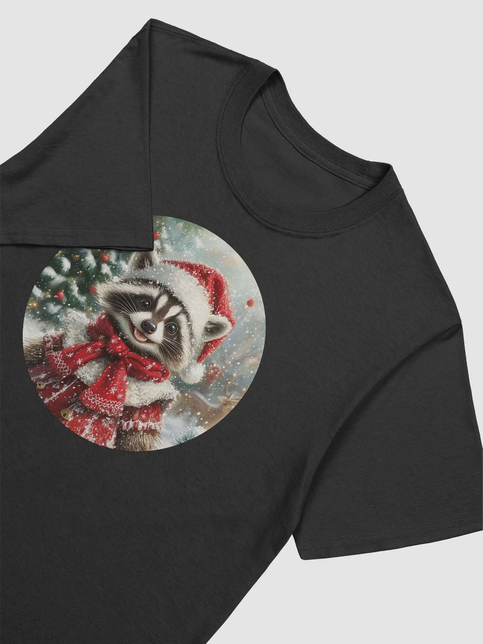 Festive Raccoon Wonderland T-Shirt product image (3)