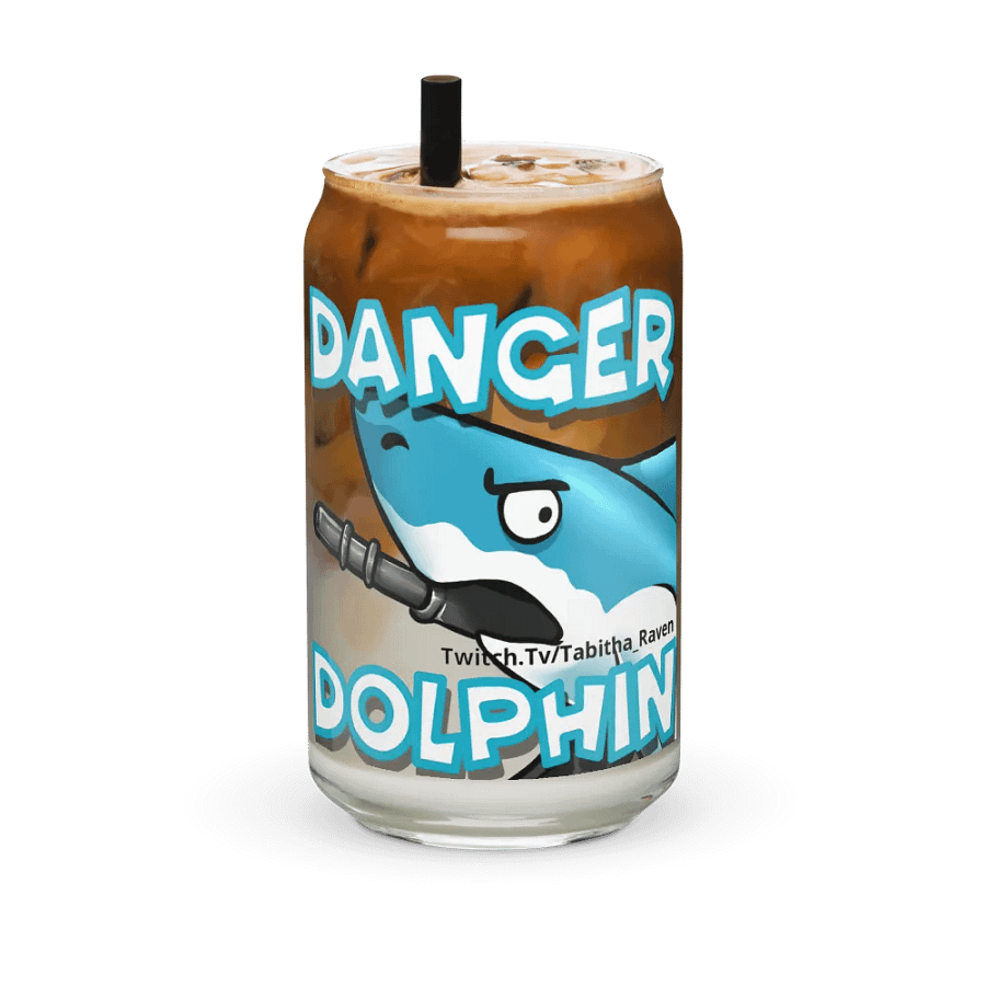 Danger Dolphin Glass Can Cup product image (36)