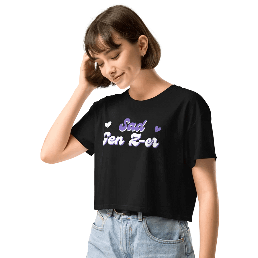 Sad Gen Z-er Crop Top product image (6)