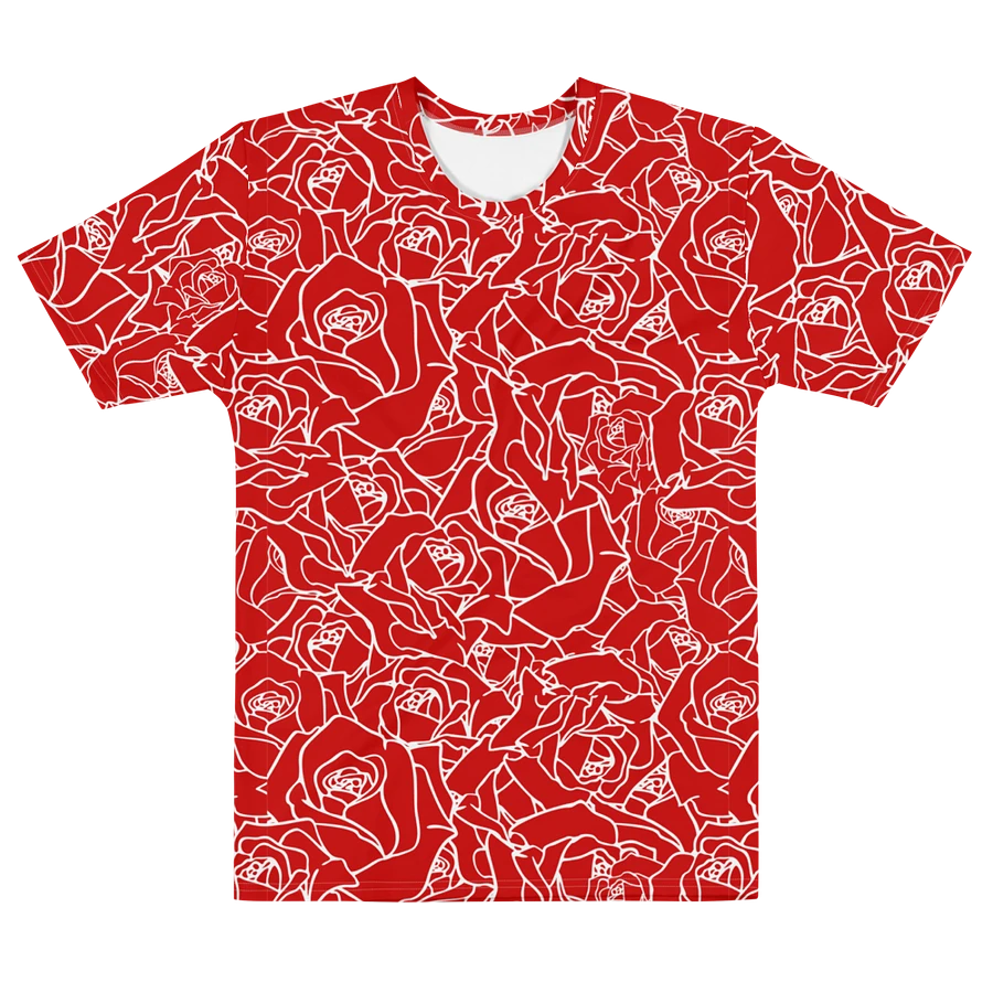 Loads of Roses · red-white crew neck t-shirt product image (19)