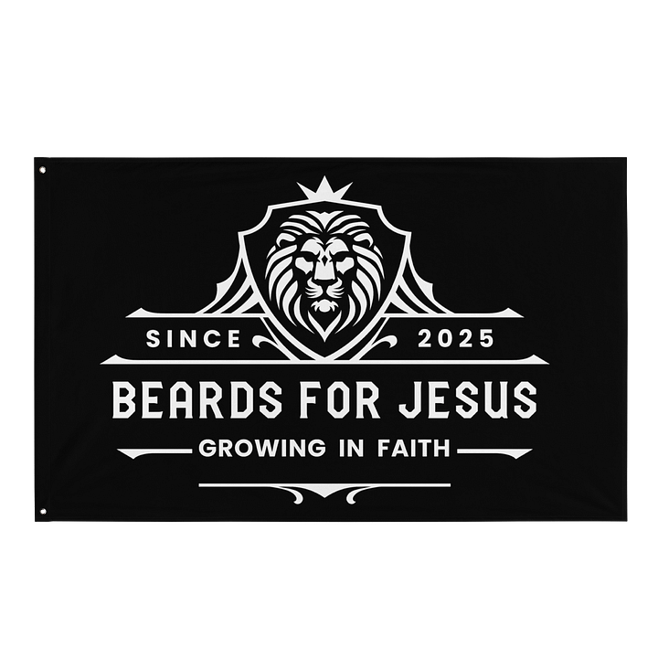 Beards For Jesus Wall Flag product image (1)