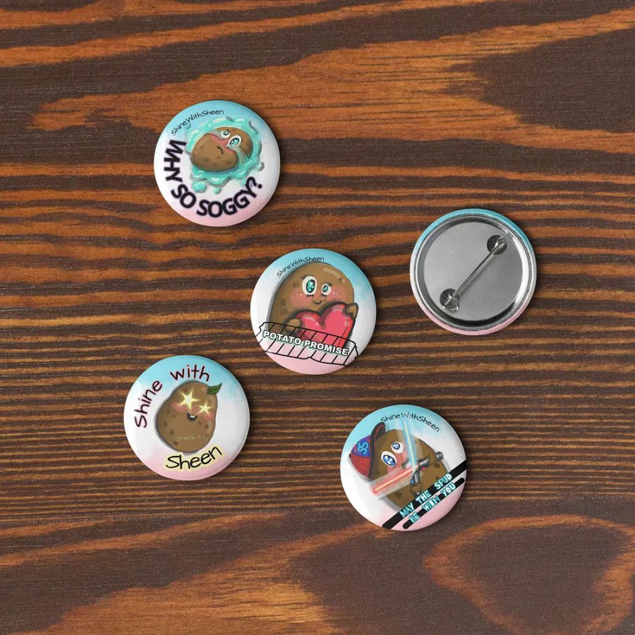 Chonky ShineWithSheen Spuddy Pins product image (9)