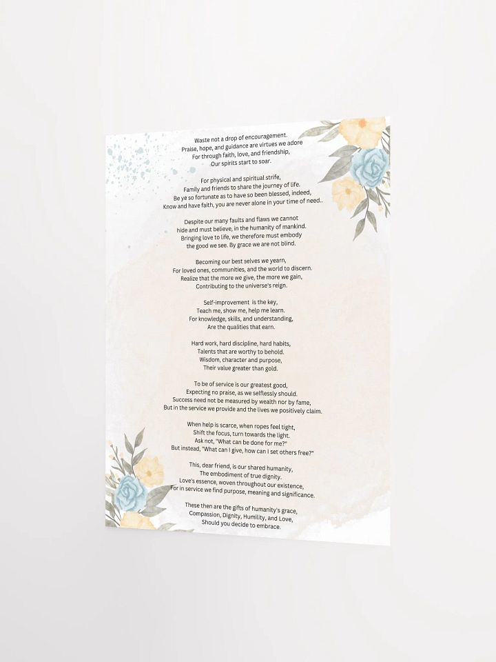 Dignity Poem Poster 2 of 2 product image (4)