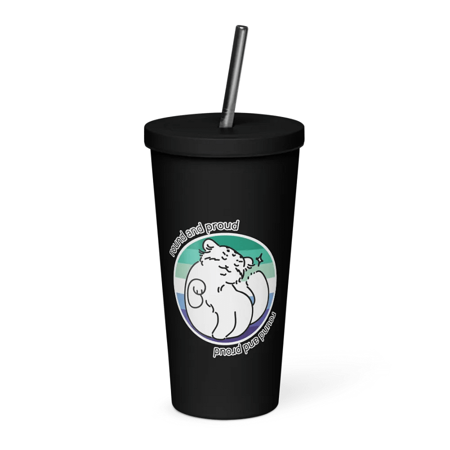Round and Proud Manul Pride Gay MLM Version - Insulated Tumbler product image (1)