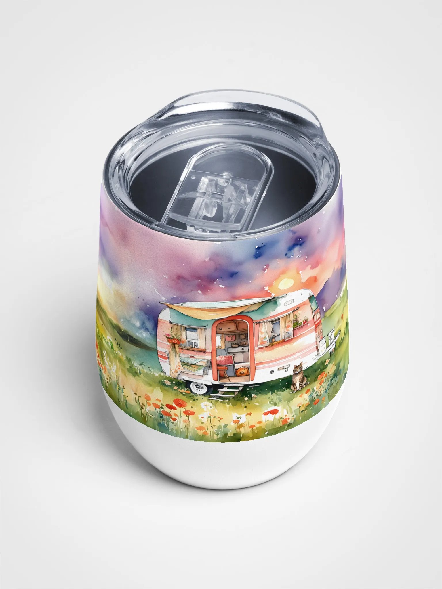 Meadow Sunset Wine Tumbler product image (4)
