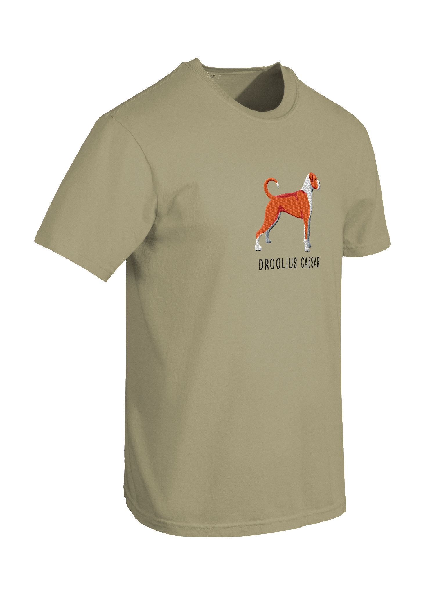 Droolius Caesar T-Shirt(Embroidered) of a Boxer(Red & White) product image (48)