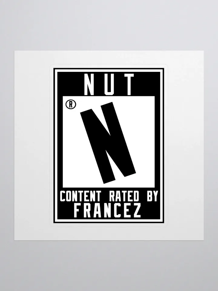 Rated N For Nut Sticker product image (1)