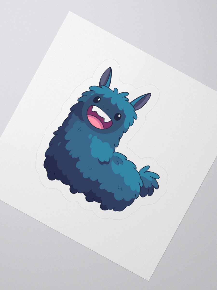 Fluffernoodle Alpaca Sticker – Goofy Blue Alpaca Vinyl Decal product image (5)