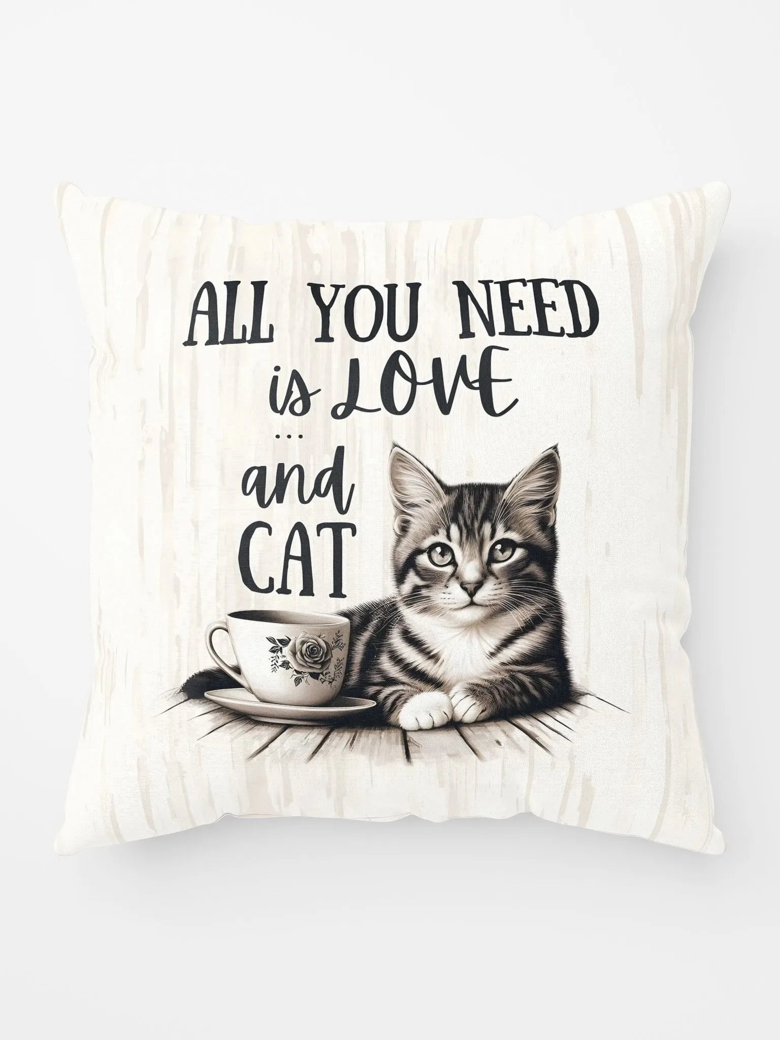 Love & Cat Pillow product image (1)