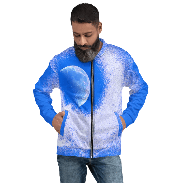 Disintegrating Moon Unisex Bomber Jacket product image (2)