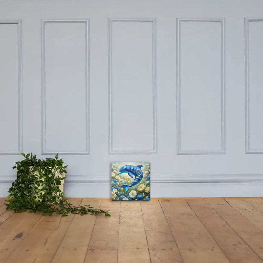 Flower Dolphin Wall Art product image (5)