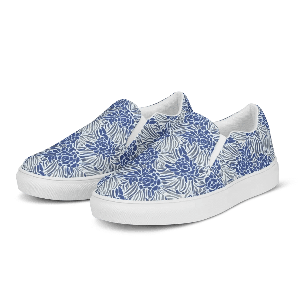 Blue Roses Woman Canvas Shoes product image (3)
