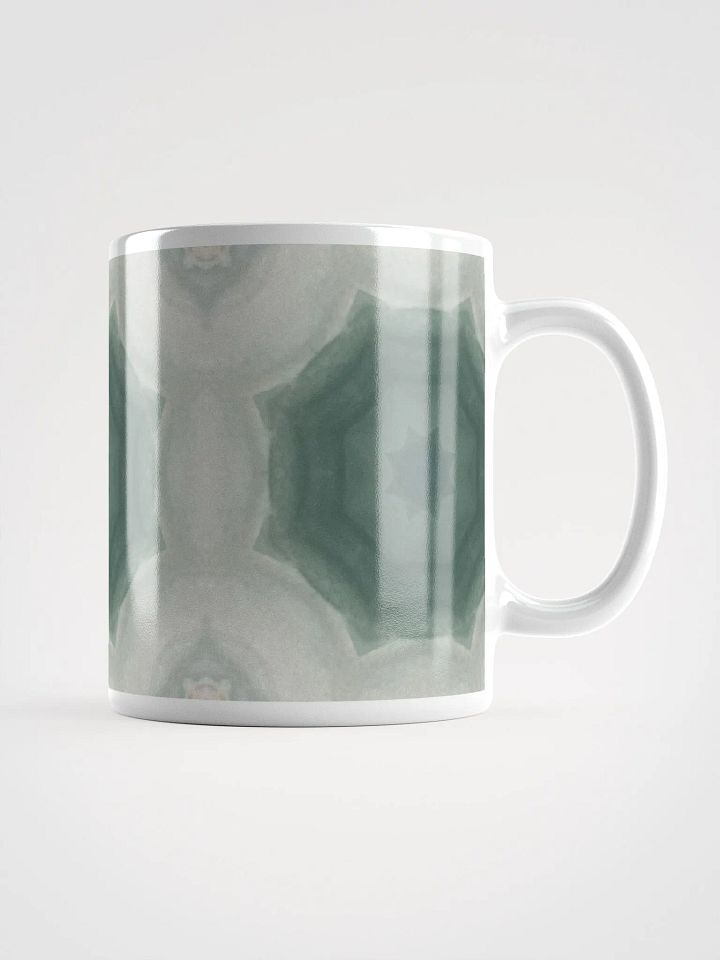 Green and White Geometric Patterned Design product image (1)