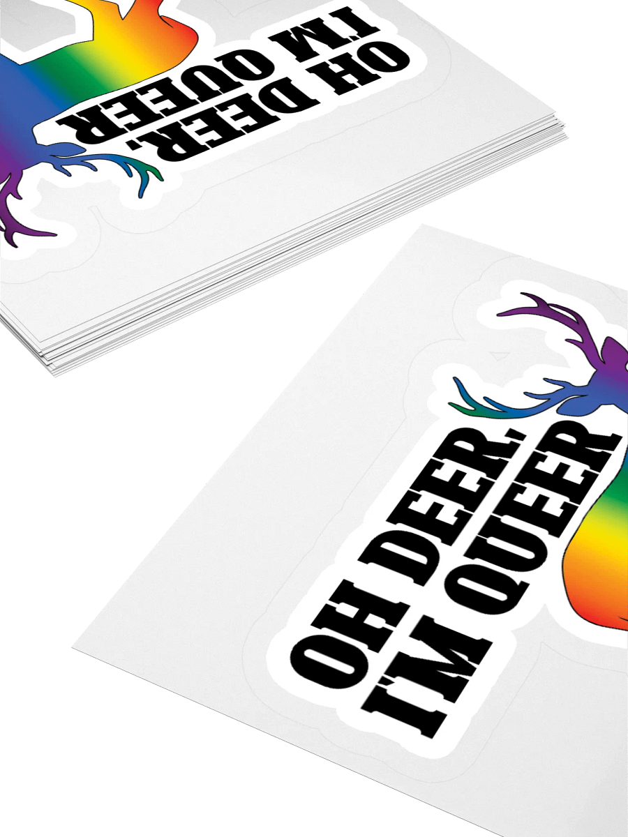 Oh Deer, I'm Queer Pride Flag Sticker product image (11)