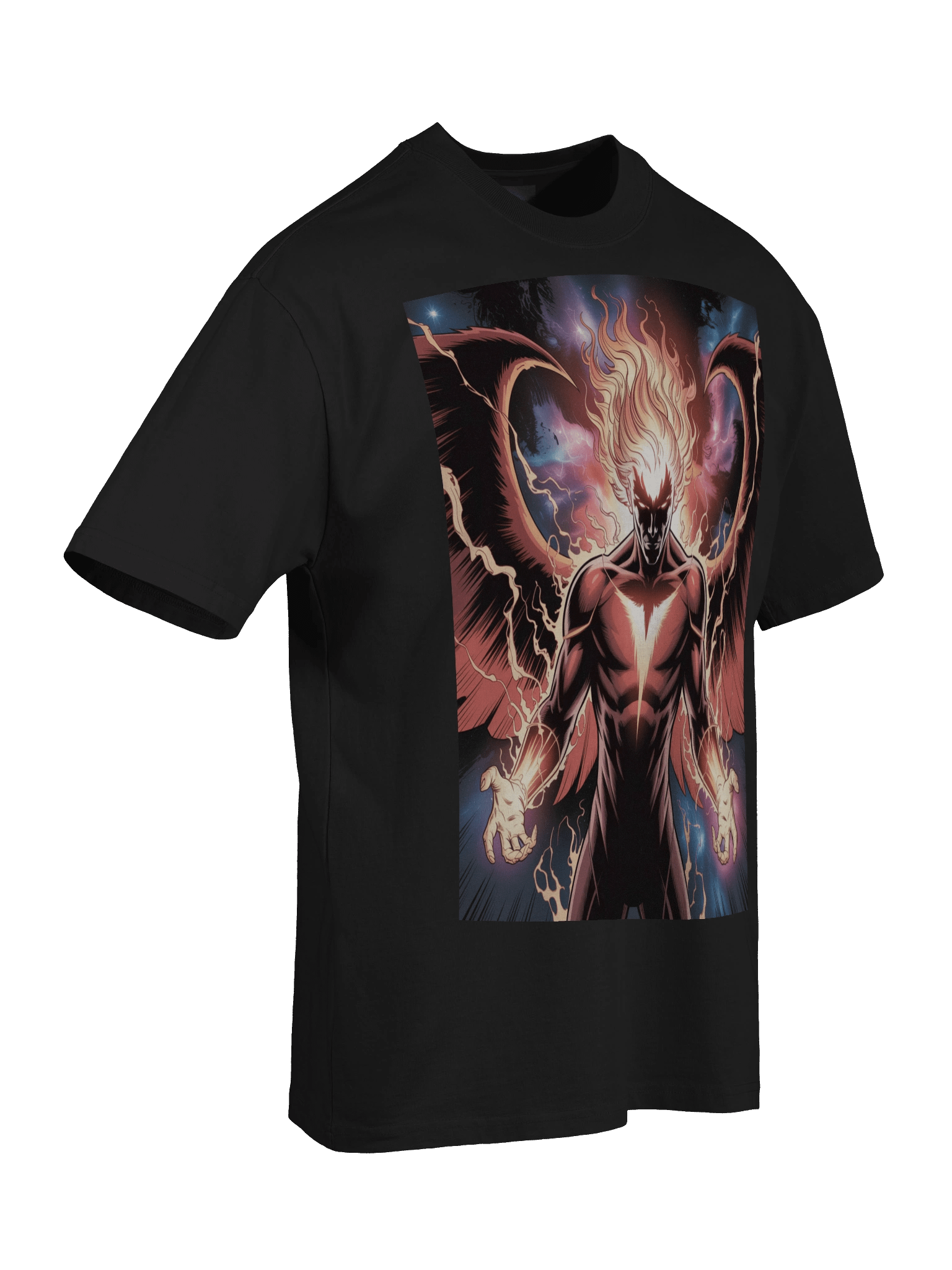 Dark Phoenix Inferno Eclipse Oversized Faded T-Shirt – Phoenix Fury Mantle product image (8)