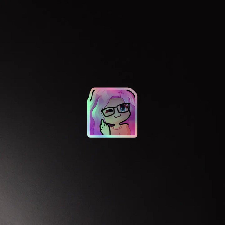 A Holographic Peachy Hello Sticker product image (2)