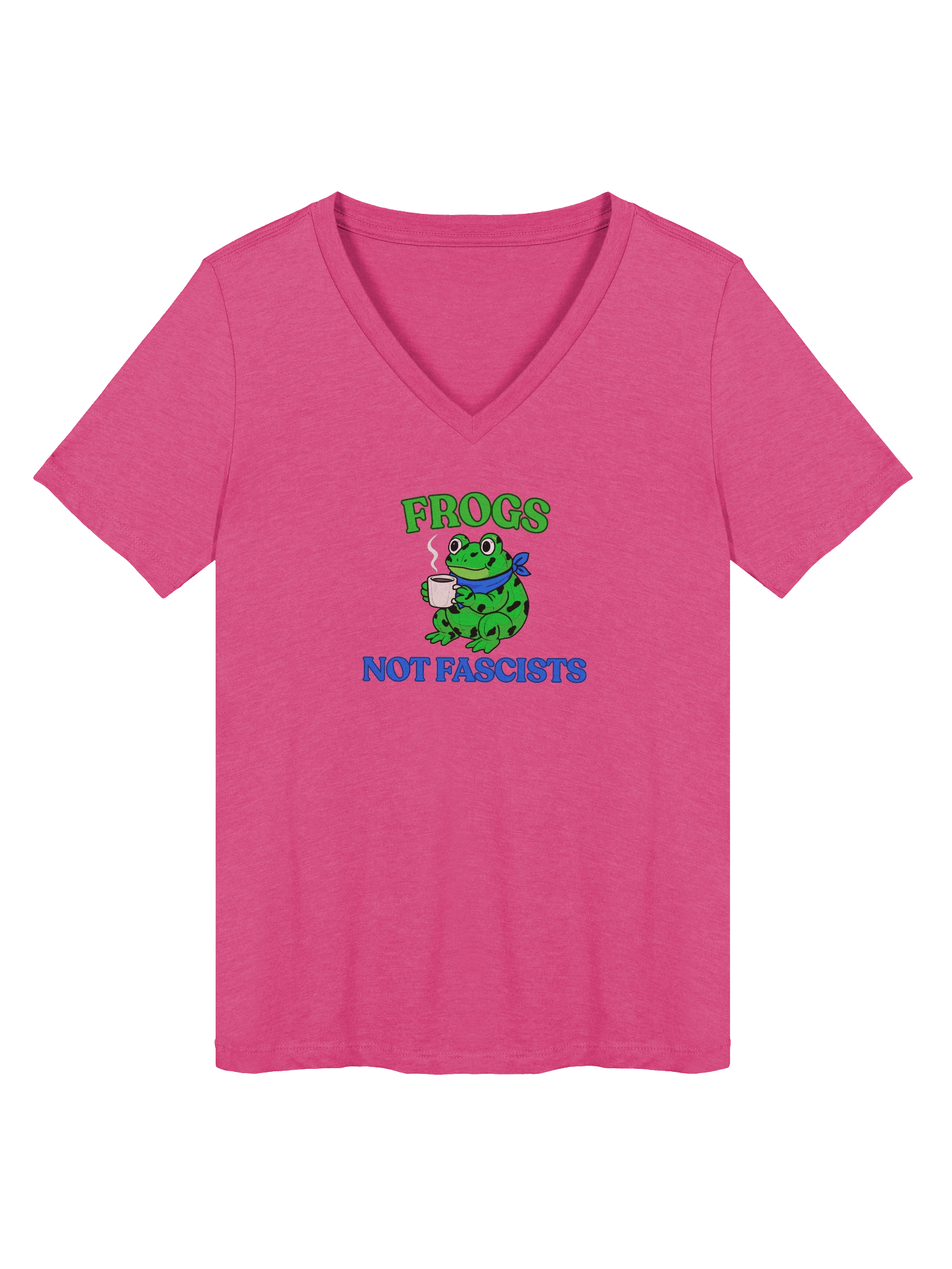 Frogs Not Fascists V-neck product image (5)