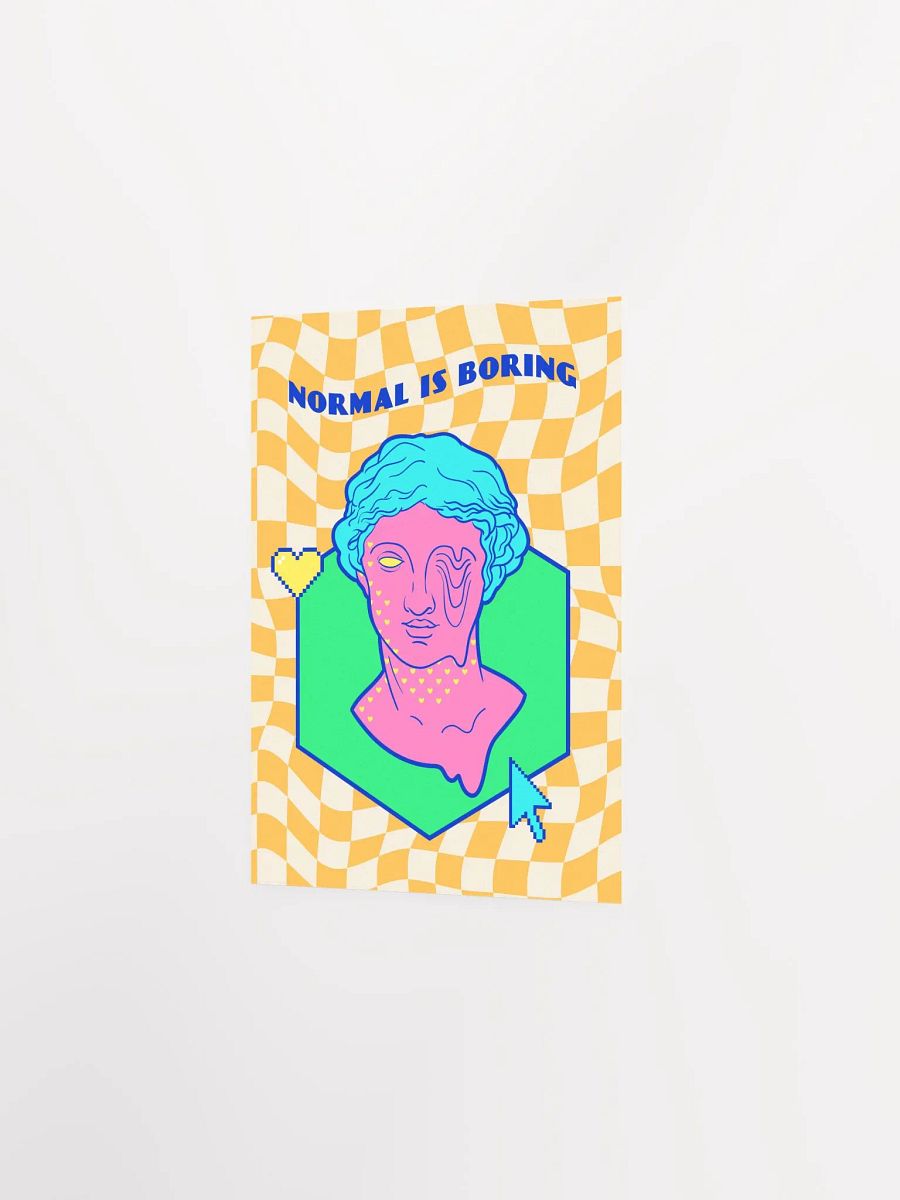 Retrowave poster/Vaporwave print: Normal is Boring — anime poster, aesthetic poster, video game poster, neon light, 90s decor product image (8)