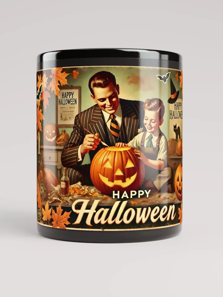 Vintage 1940s Halloween Pumpkin Carving product image (1)