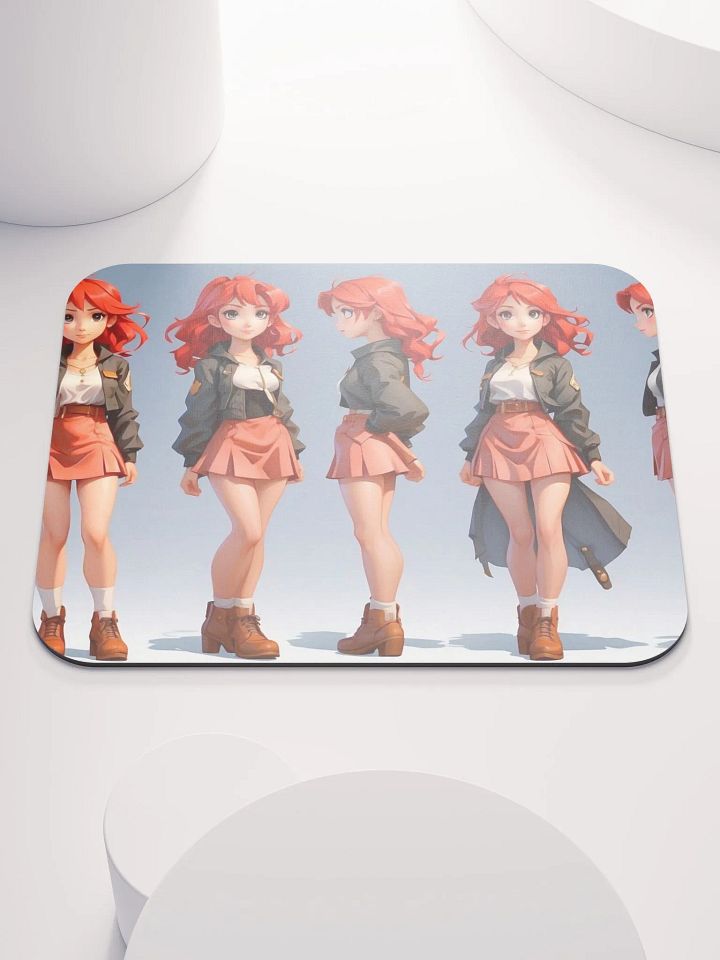 Trendy Redhead Character Mouse Pad product image (1)