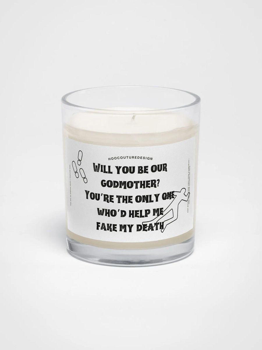 Funny gift for a godmother - Fake my death - Soy wax vegan candle product image (2)