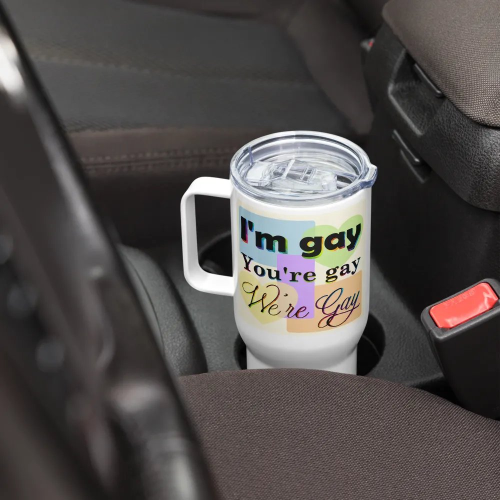 We're Gay Insulated Cup with Handle product image (8)