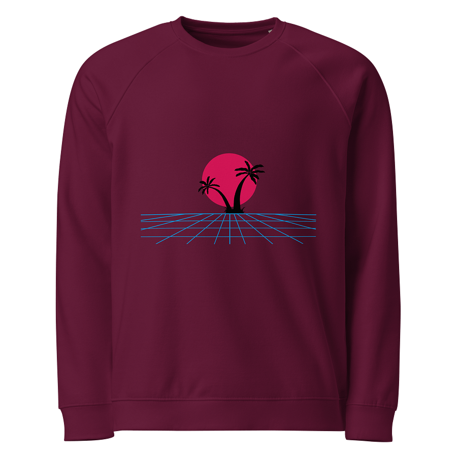 Retro Sunset Organic Raglan Sweatshirt product image (1)